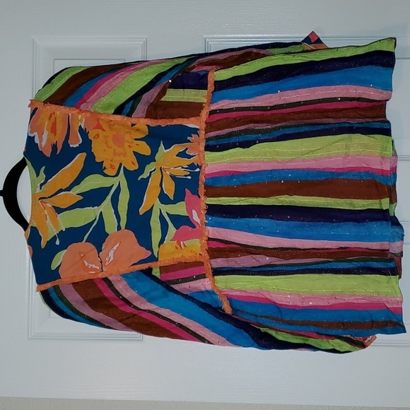 Anthropologie VERB Pallavi Singhi artisan printed peasant Shirt Size S - Picture 7 of 8